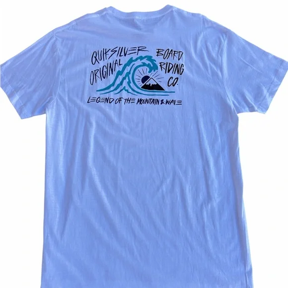 Quiksilver White T-Shirt Men’s - Picture 2 of 5